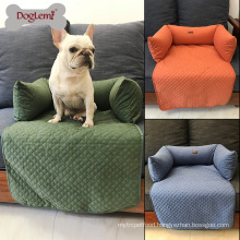 Warm Quilted Sofa Bed for Dog Washable Luxury Pet Sofa Dog Bed